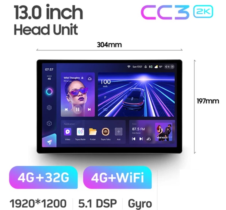Автомагнитола Teyes CC3-2K/13` CC3-2k/13`/4.32GB