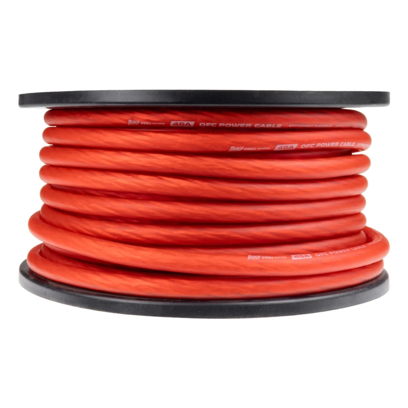 Кабель силовой AMP AMP PRO 4Ga OFC красный